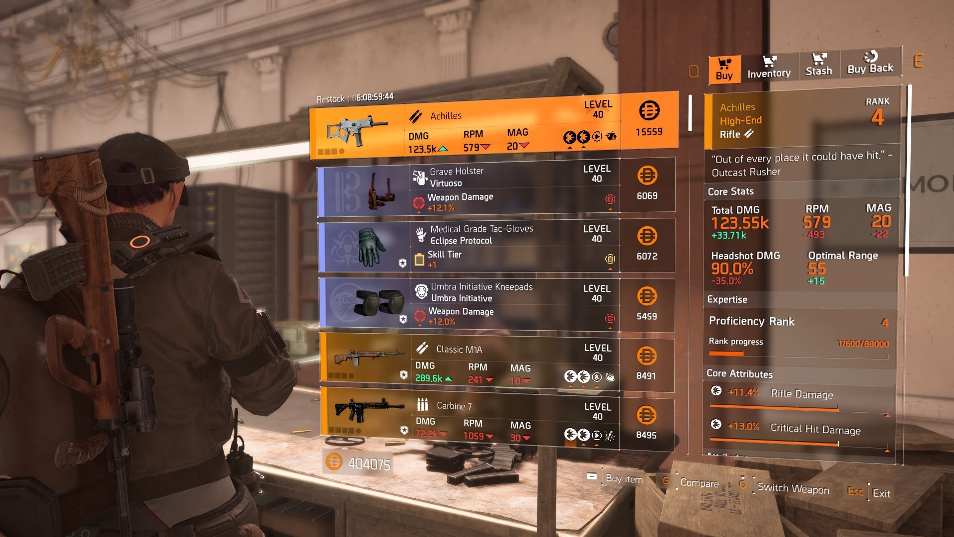 The Division 2 vendor found at Clan Quarters (Image via SK Gaming || Ubisoft)