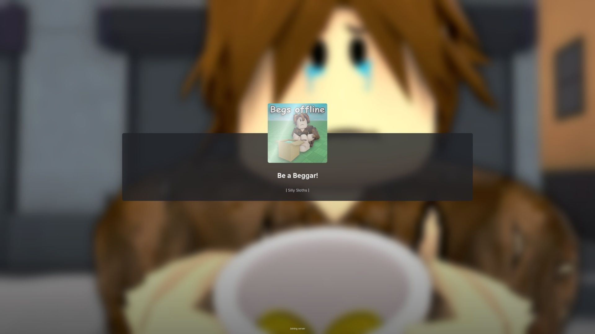 Exploring the Be a Beggar game (Image via Roblox)