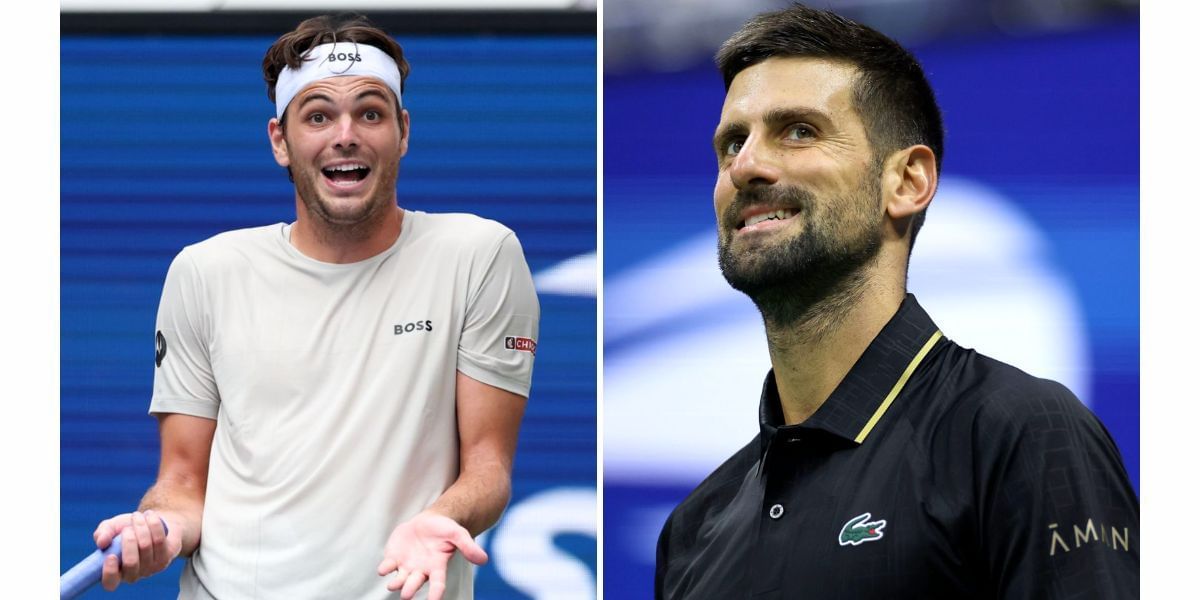 Taylor Fritz (L) and Novak Djokovic (R) (Image Source: Getty)