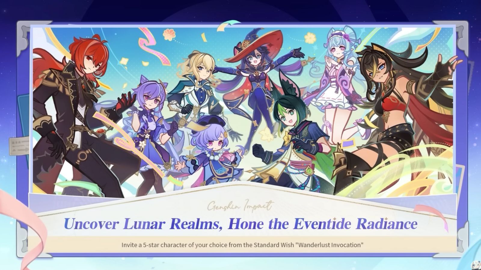 Players will receive a standard banner 5-star character selector during the Luna I version (Image via HoYoverse)