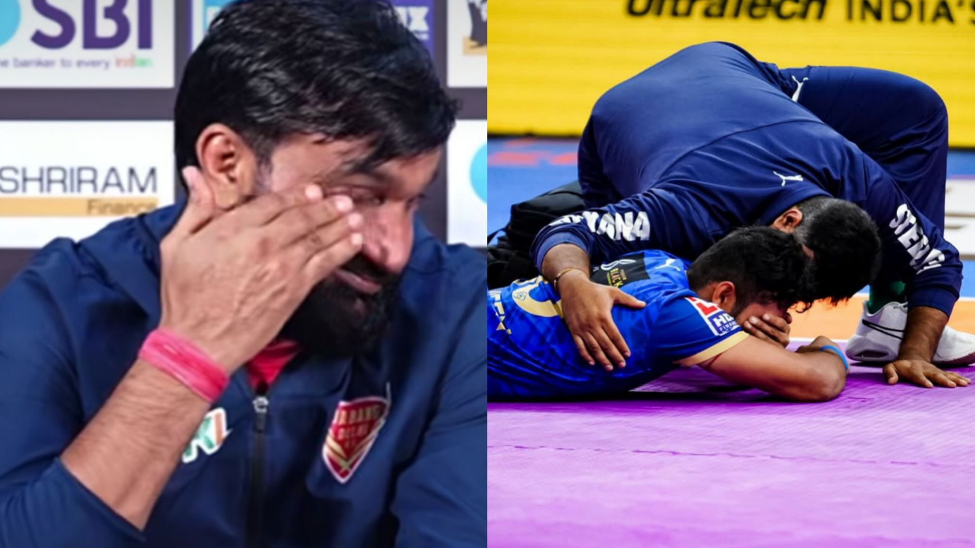 Joginder Narwal broke down while talking about Naveen Kumar (Image: X/ProKabaddi)