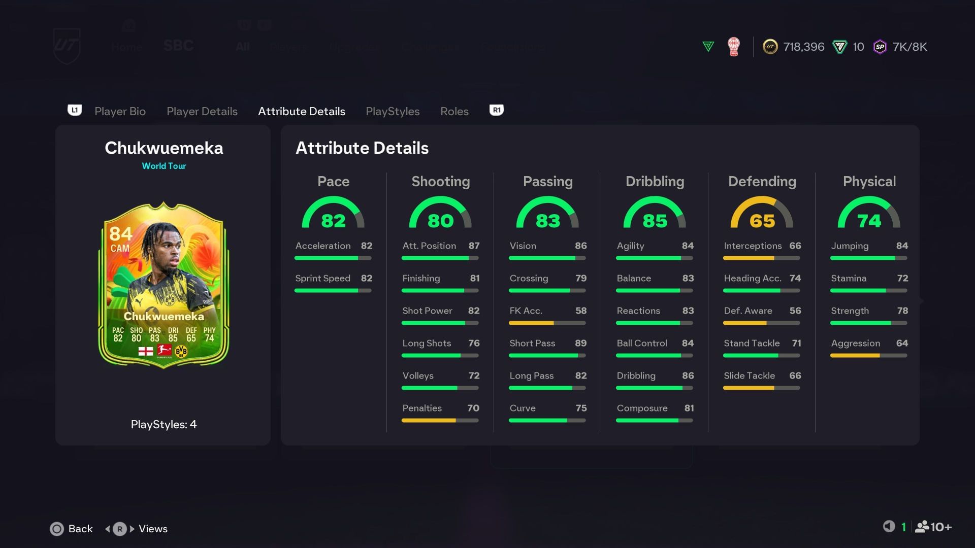 The stats (Image via EA Sports)