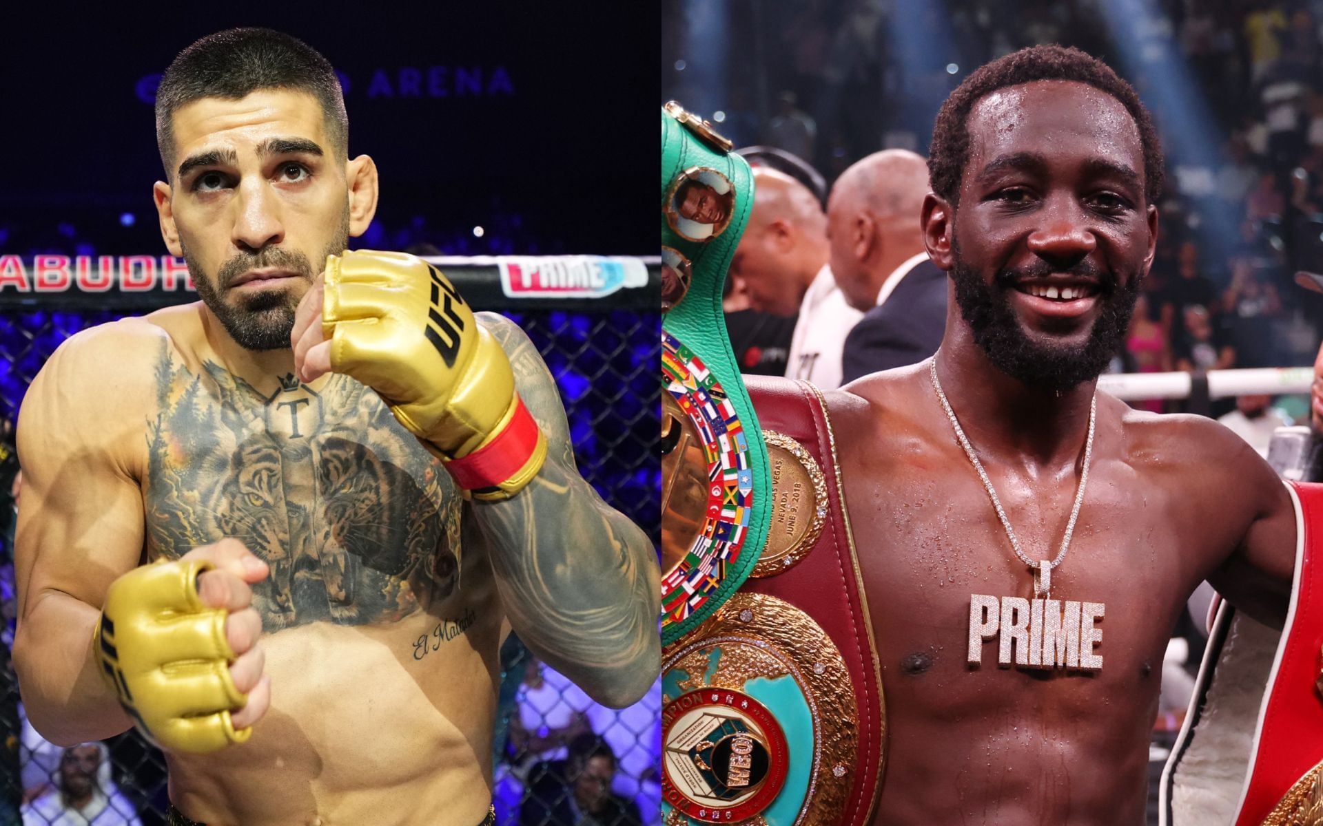 UFC icon addresses Ilia Topuria (left) and Terence Crawford