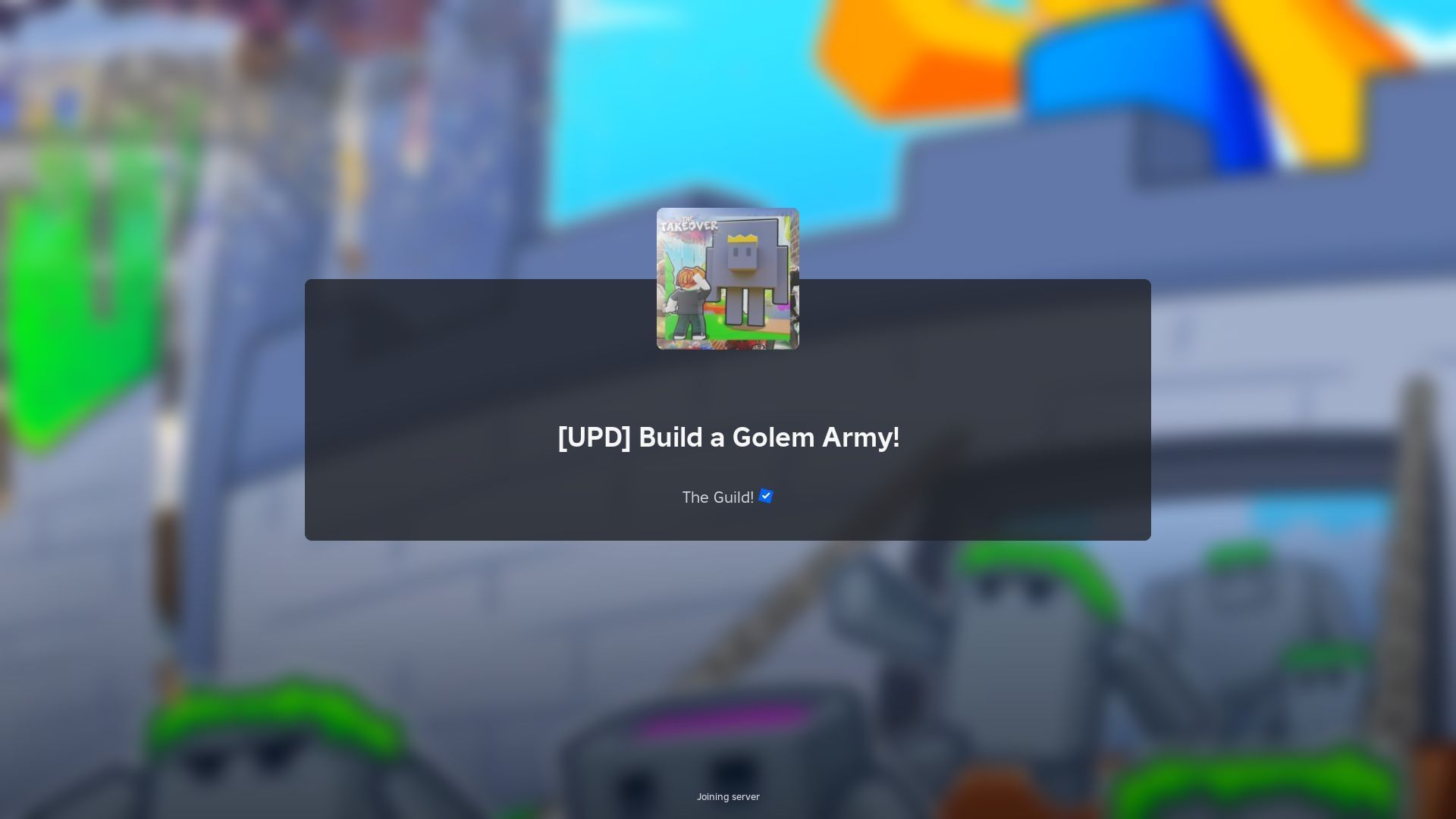 Completing The Takeover challenges in Build a Golem Army