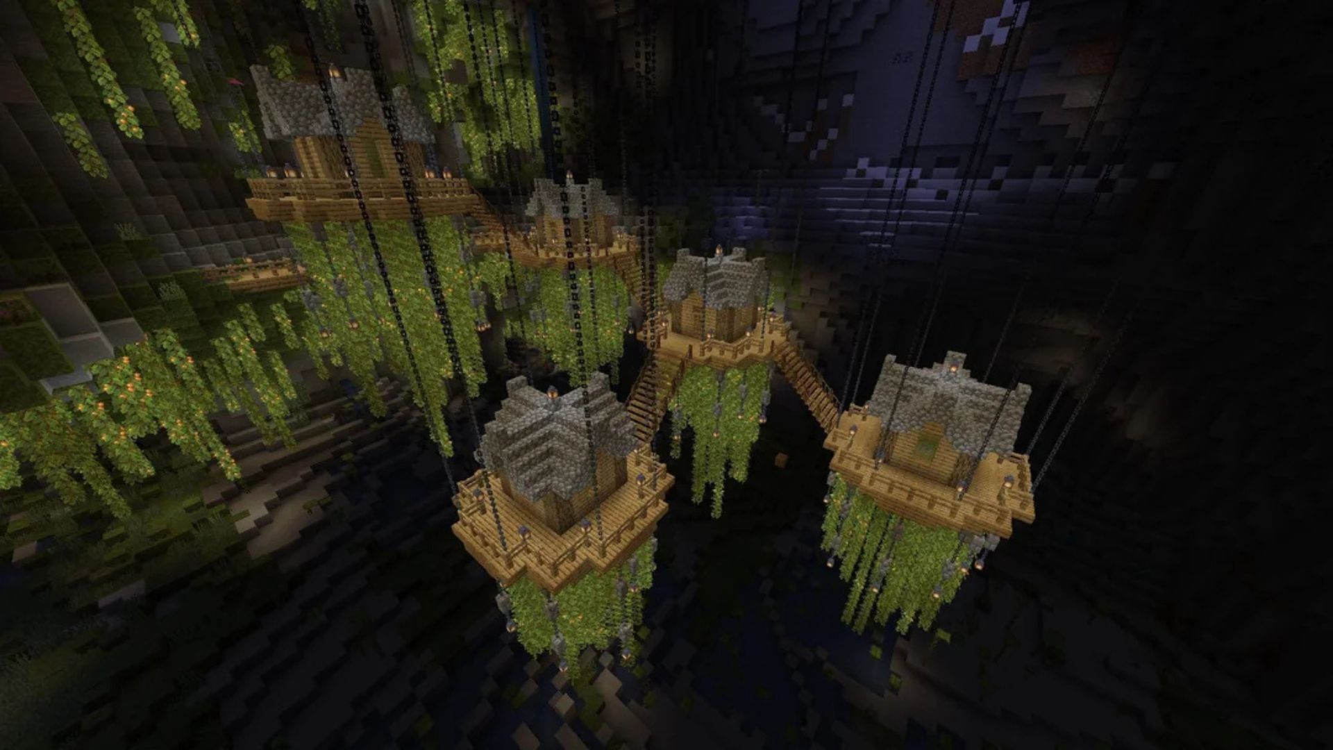 A Minecraft player made a large cave base (Image via Reddit/ /Mojang Studios)
