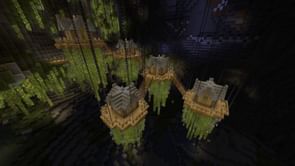 Minecraft fan showcases unique hanging base built inside a cave