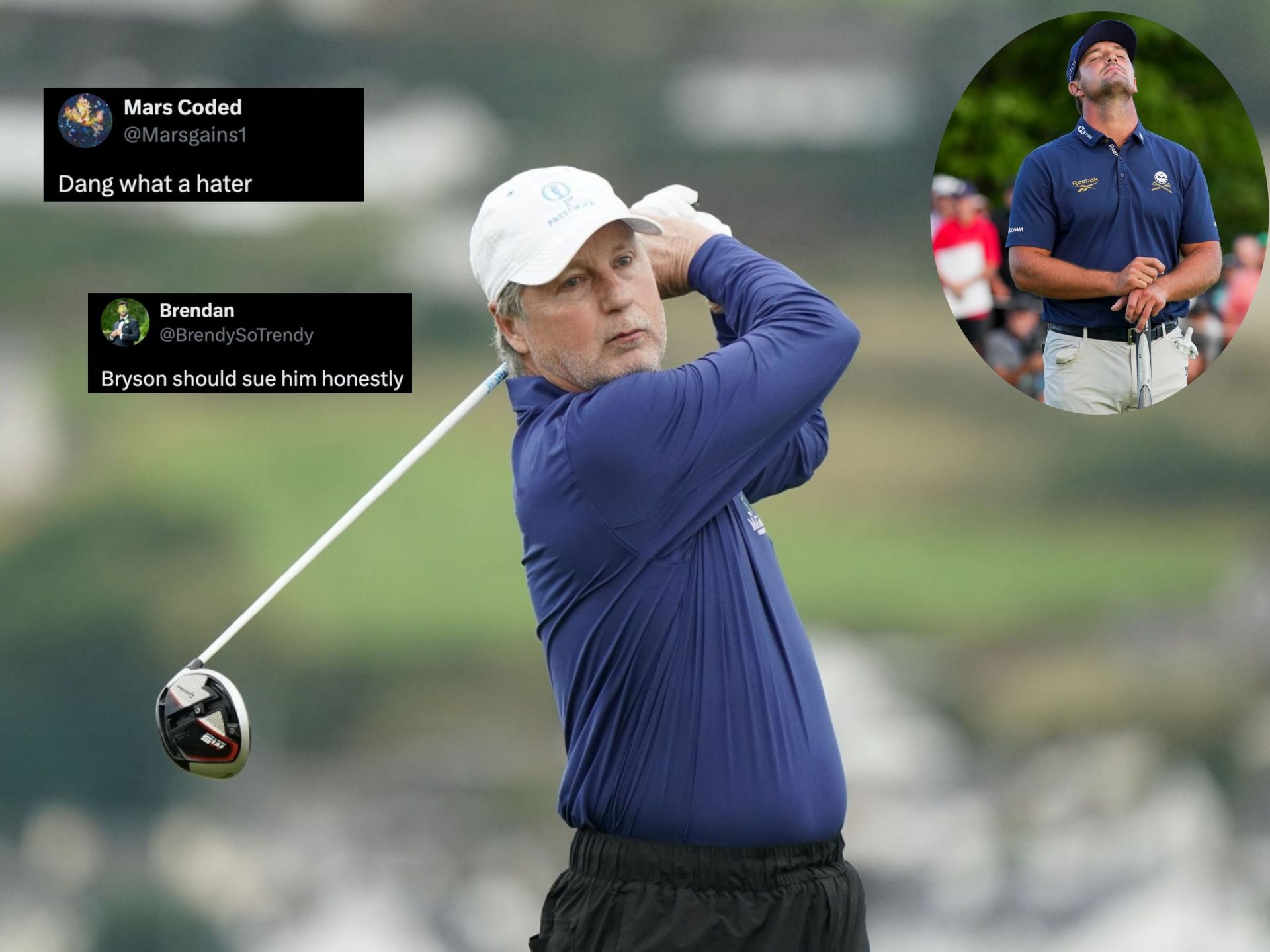Brandel Chamblee and Bryson DeChambeau (images via Getty)