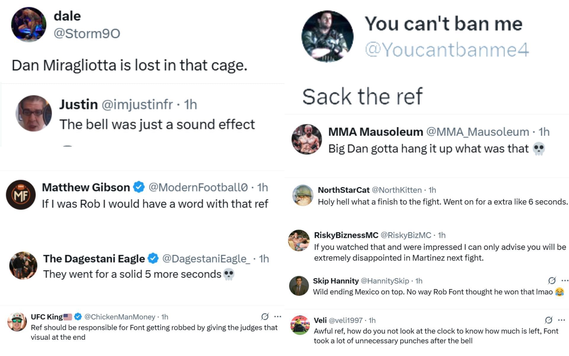 Fan reactions [Screenshots courtesy: @UFC on X]