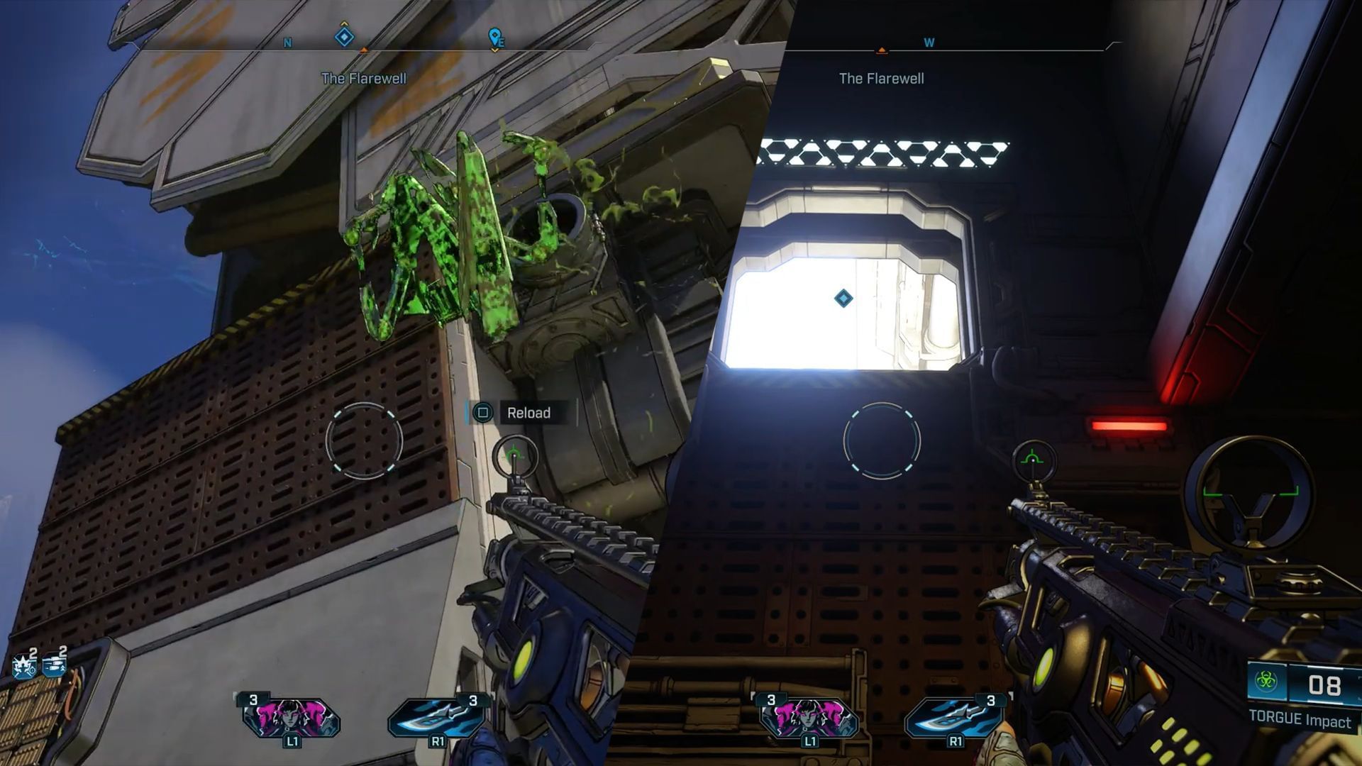 Use these climbable surfaces to scale the tower (Image via Gearbox Software)