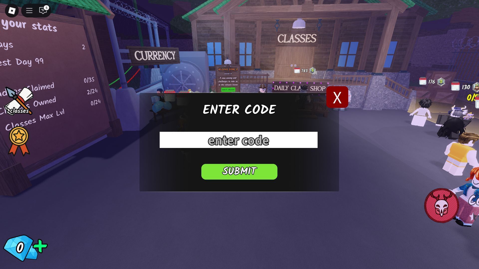 Active codes for 99 Nights in the Forest (Image via Roblox)