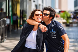 Rebecca Donaldson shares a clip celebrating Carlos Sainz's birthday with the Williams driver