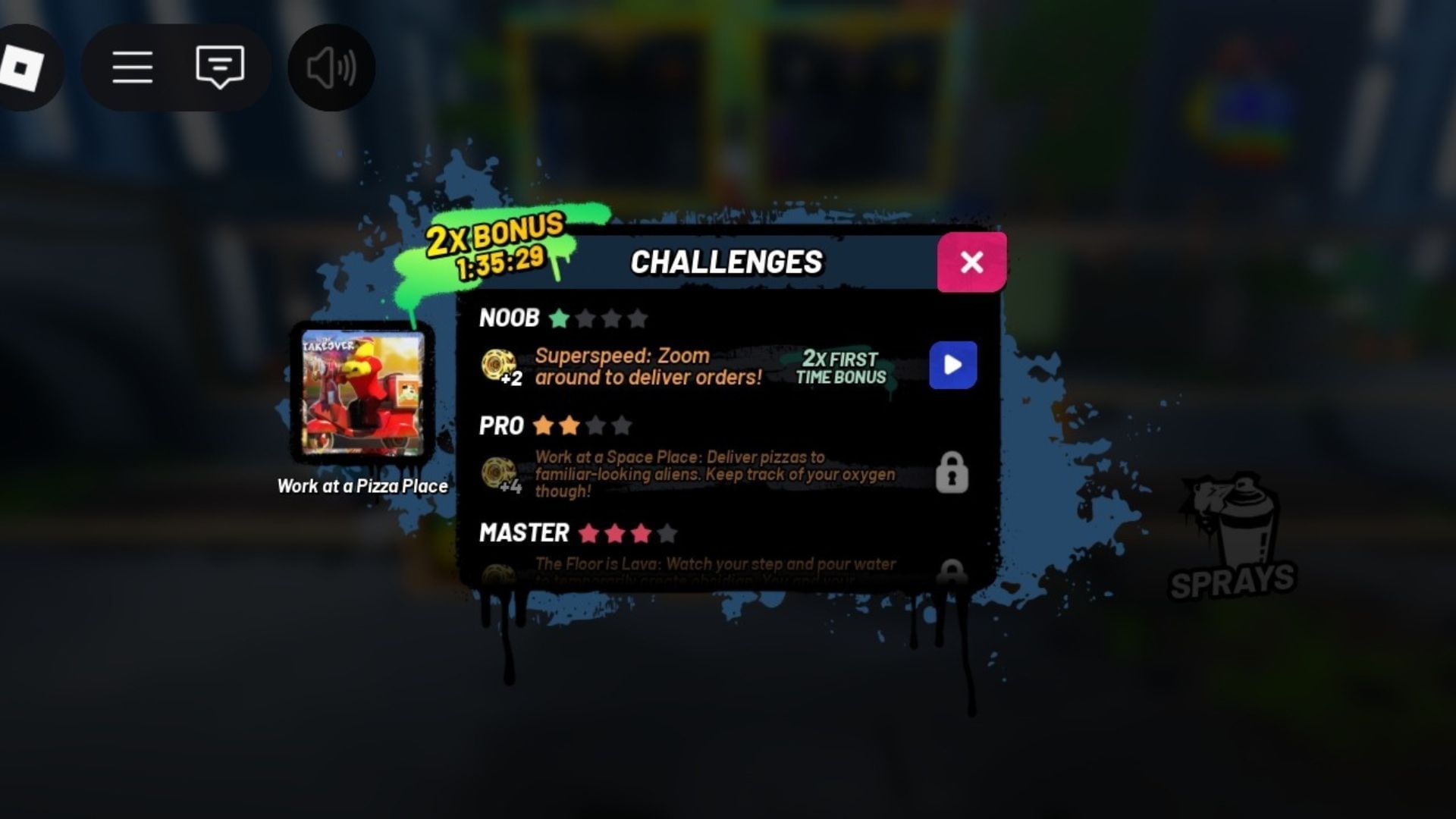 Challenges to Complete (Image via Roblox)