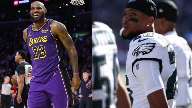 LeBron James’ latest cleats pay mesmerizing tribute to Saquon Barkley’s iconic hurdle