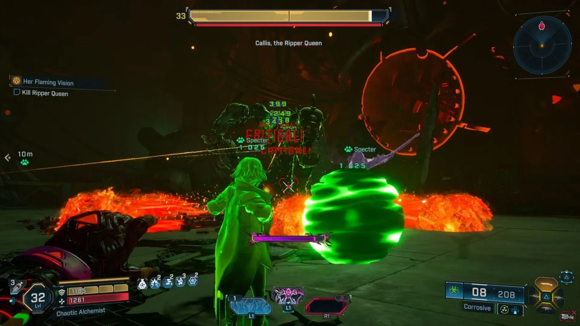 Most of her attacks are pretty easy to avoid, so just keep shooting and moving (Image via 2K Games)