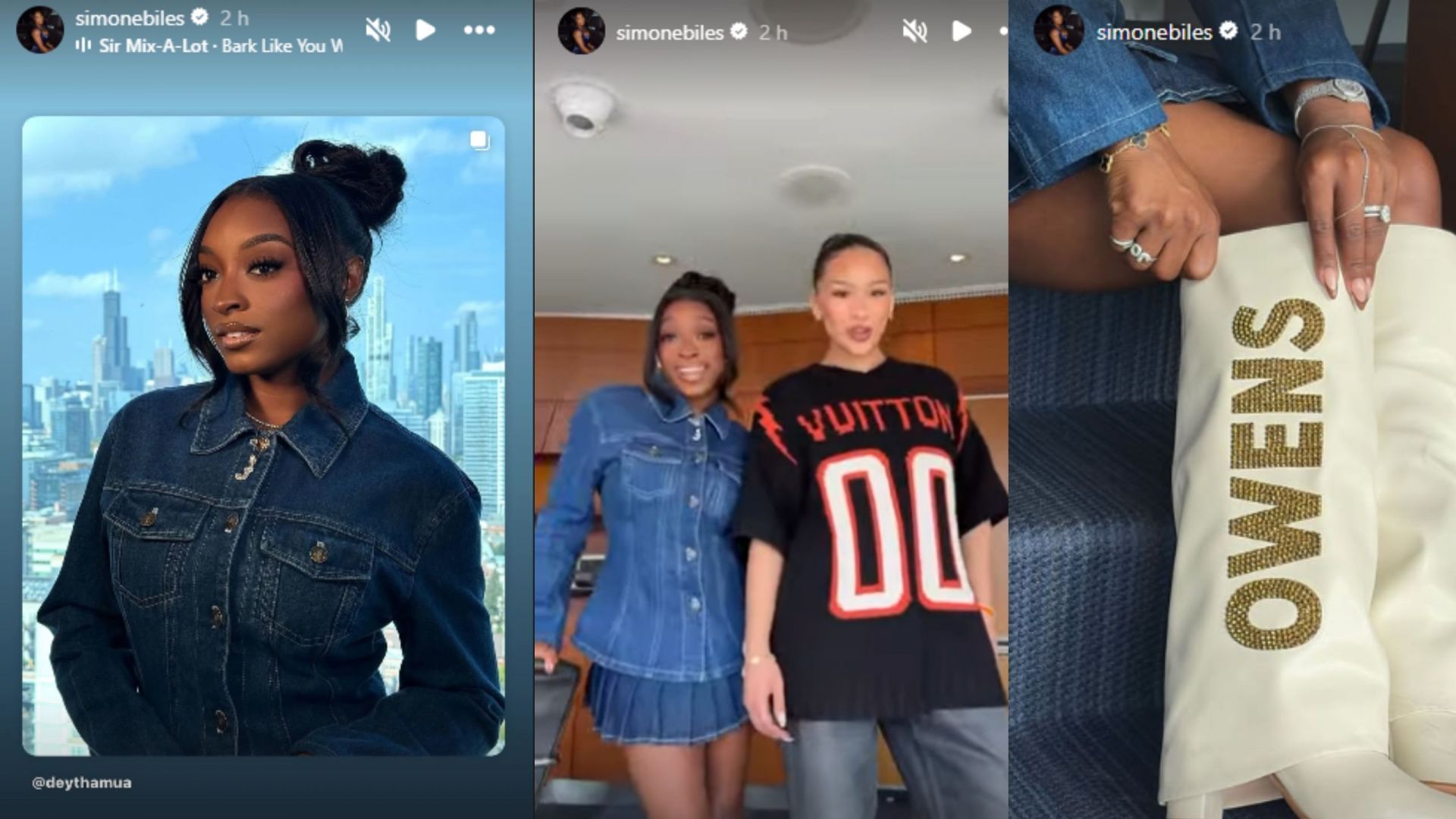Screengrabs of Simone Biles&#039; latest Instagram stories [Image Source : Simone Biles&#039; Instagram] 