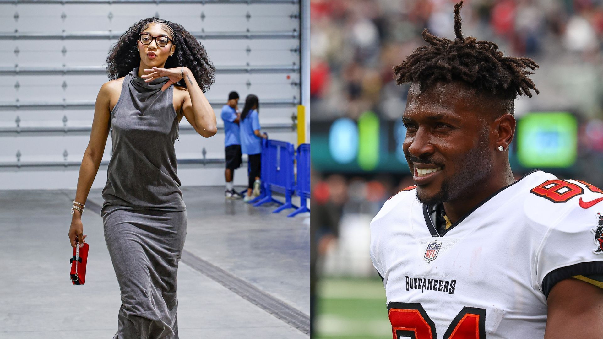 Antonio Brown x Angel Reese collage