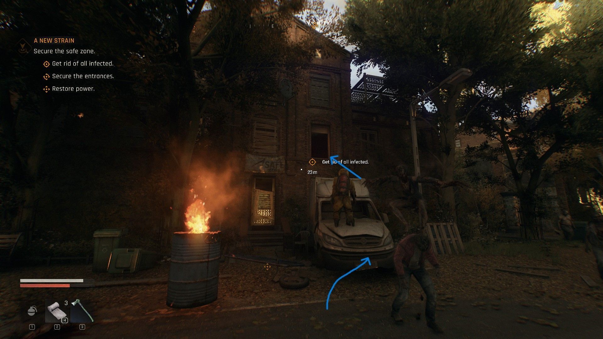 Follow the markers (Image via Techland)