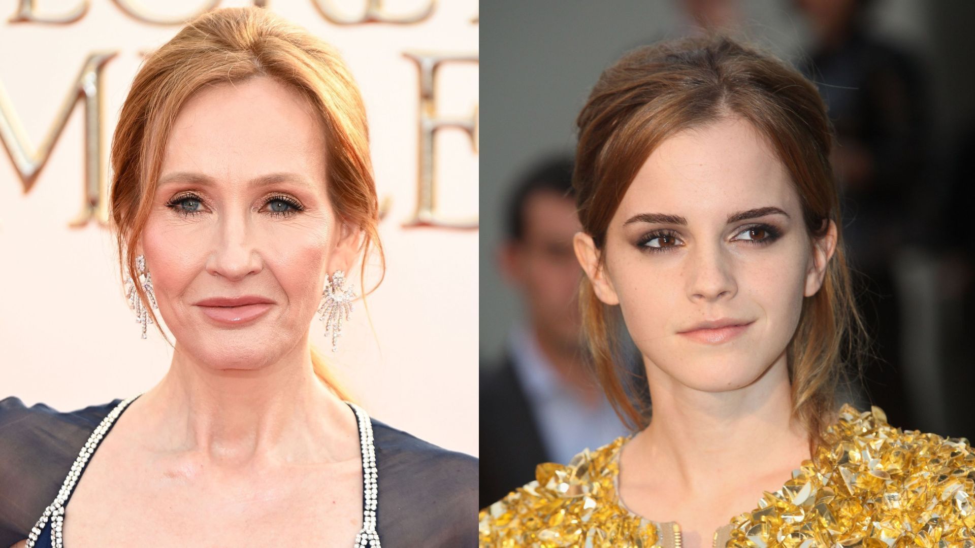 From L to R: J.K. Rowling and Emma Watson (Image via Getty Images)
