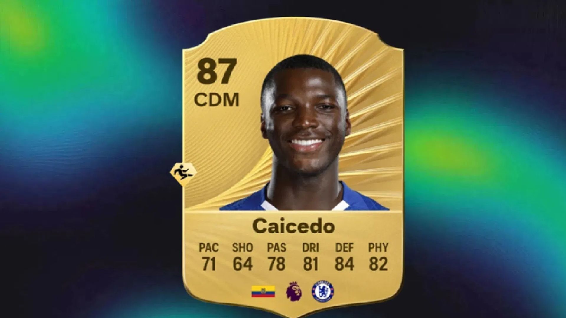 Caicedo is a top-tier CDM with impressive defensive stats (Image via EA Sports)