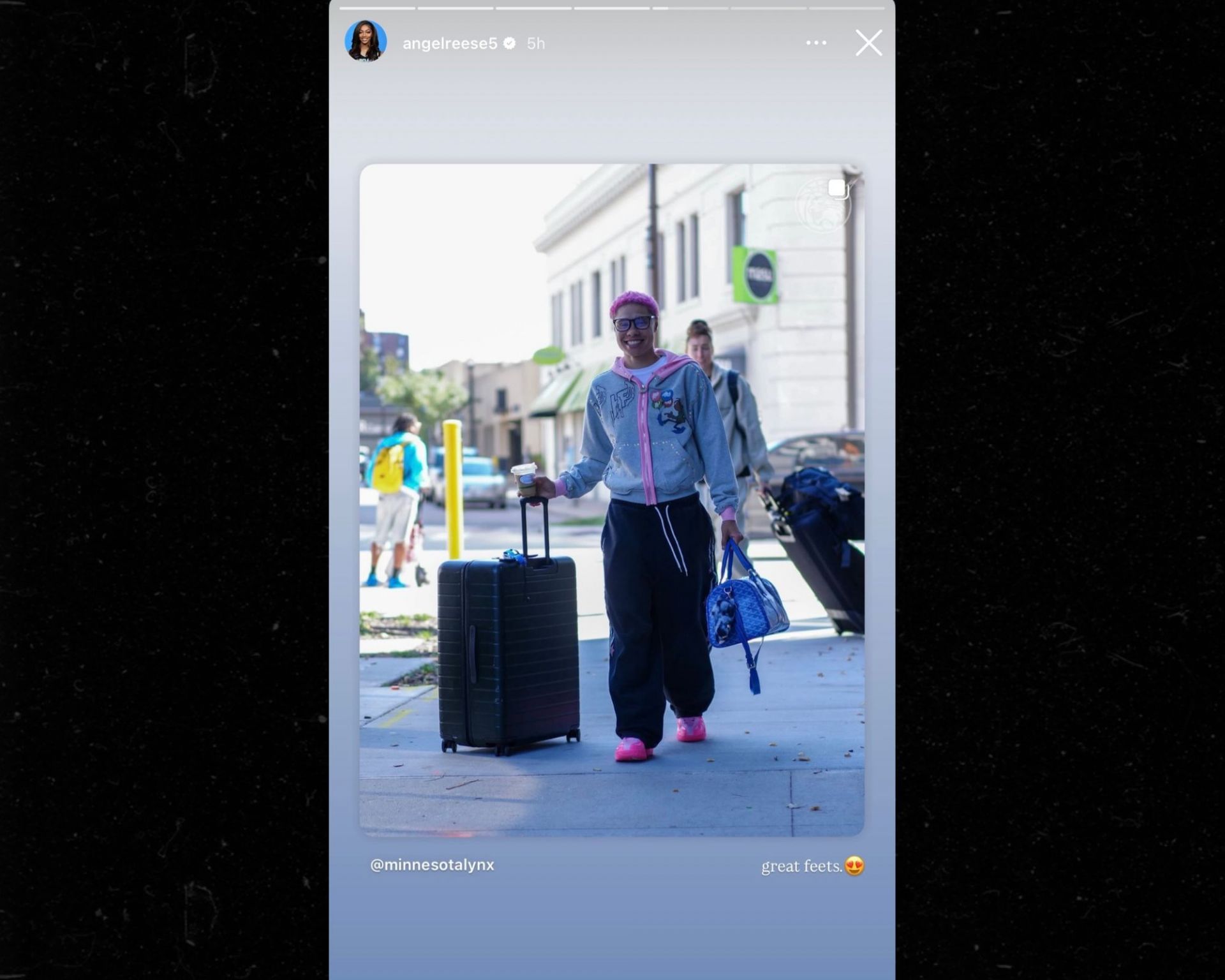 Angel Reese&#039;s Instagram story on Thursday (Credits: IG/@angelreese5)