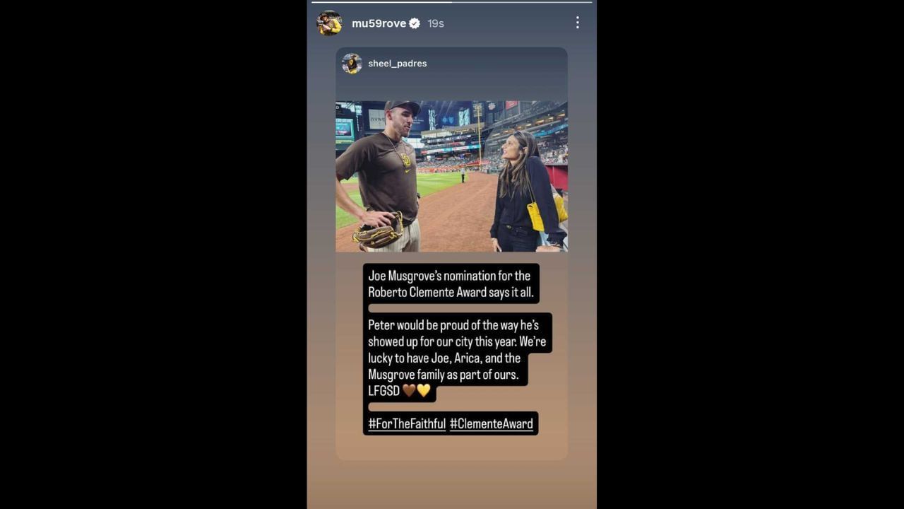 Screenshot of Musgrove&#039;s Instagram story (Image from - Instagram.com/@mu59rove IG Stories)