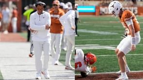 "Certified bust," "Thug": CFB fans blast Arch Manning for shoving Steve Sarkisian during Texas vs. Sam Houston clash