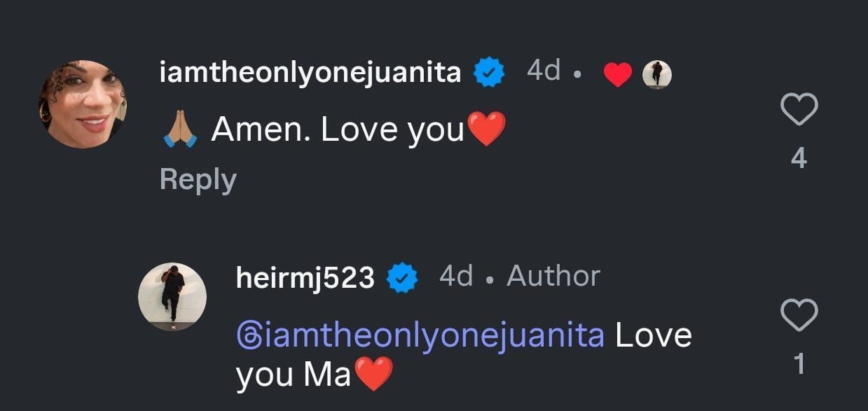 Michael Jordan&#039;s ex-wife and son&#039;s interaction on Instagram