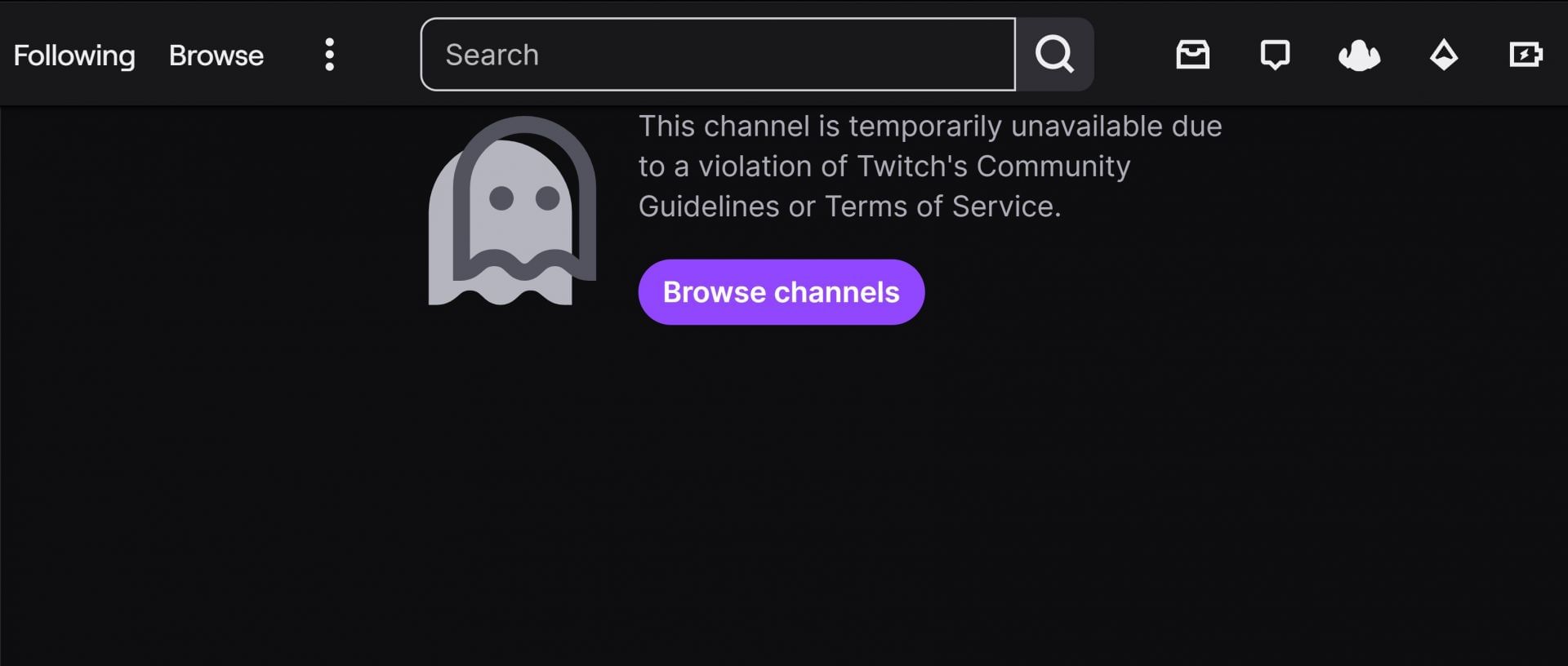 Message that appears while trying to access the League of Legends streamer&#039;s Twitch channel on September 11, 2025 (Image via twitch.tv/Drututt)