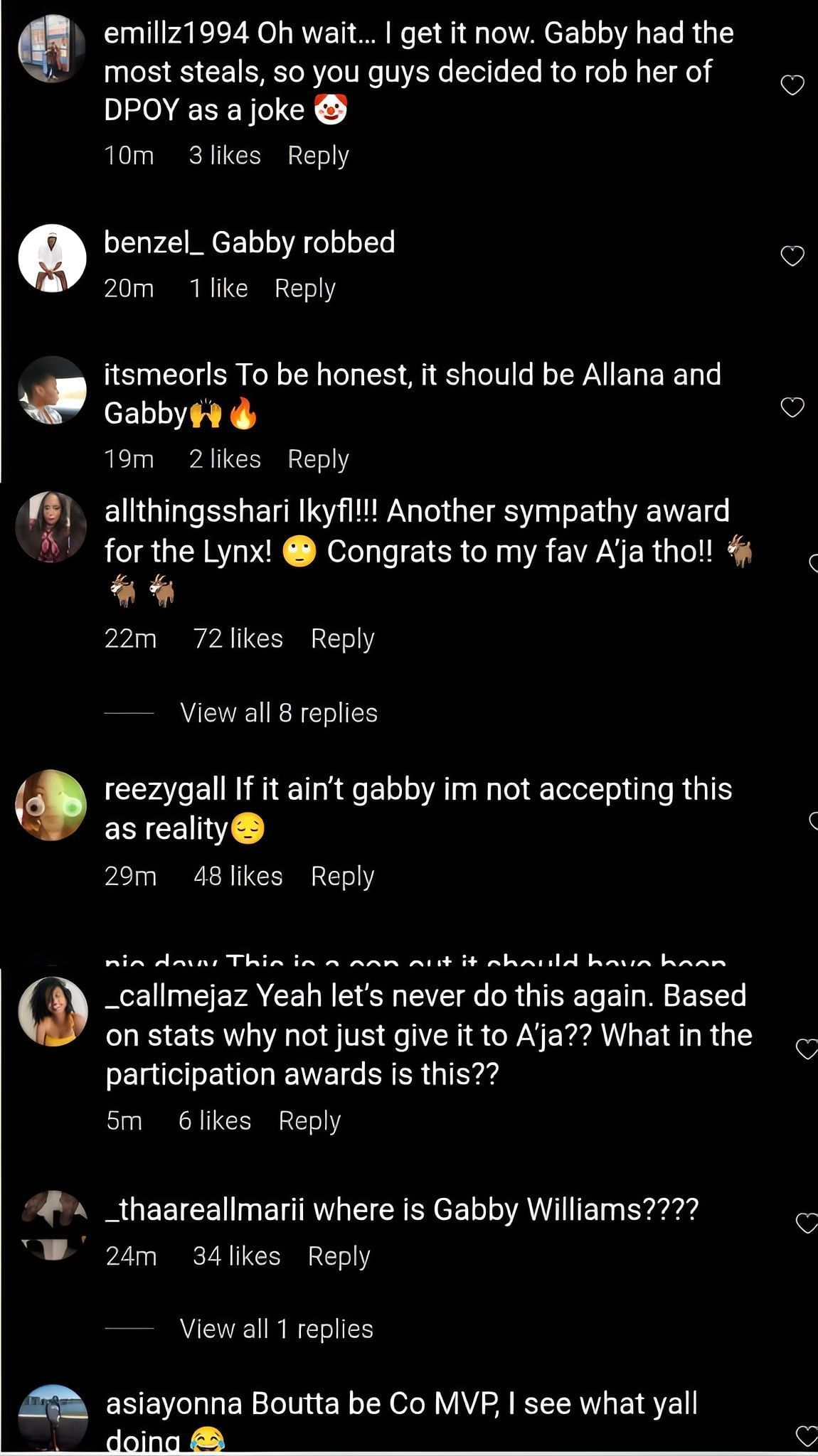 Comments on the post
