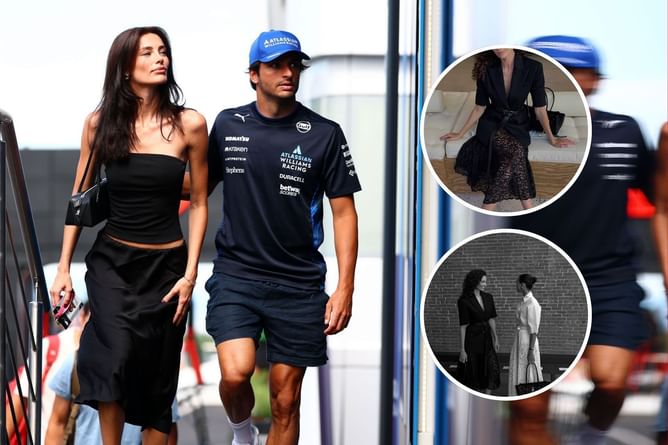 Carlos Sainz's girlfriend Rebecca Donaldson sets fashion statement in an all black outfit