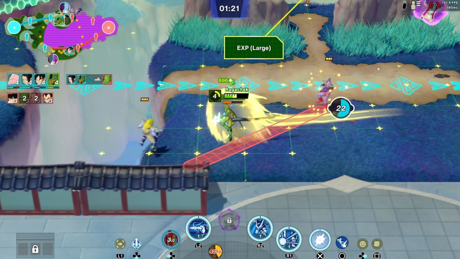 The gameplay loop is pretty simple for a MOBA, but I still think there&#039;s some depth to be found here (Image via Bandai Namco)