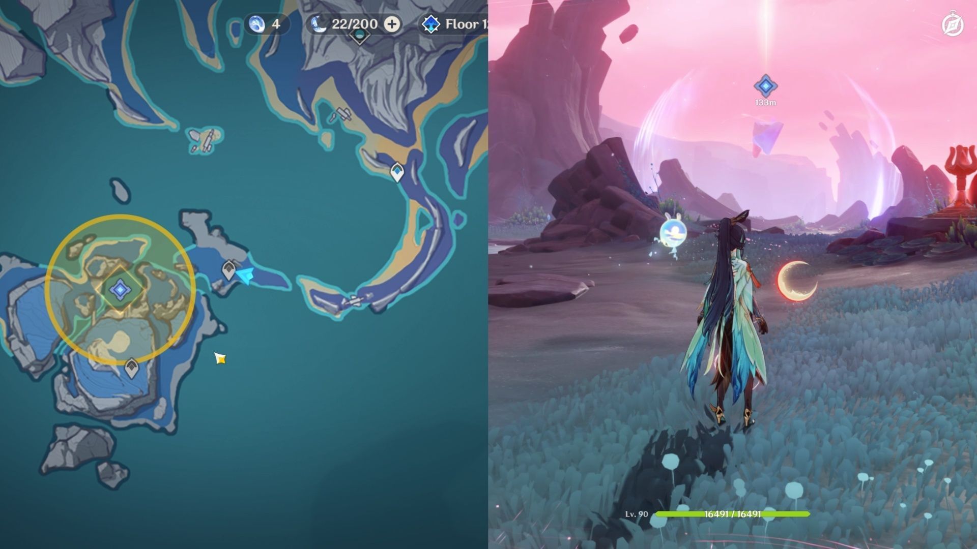 For a Green Island quest location (Image via HoYoverse)