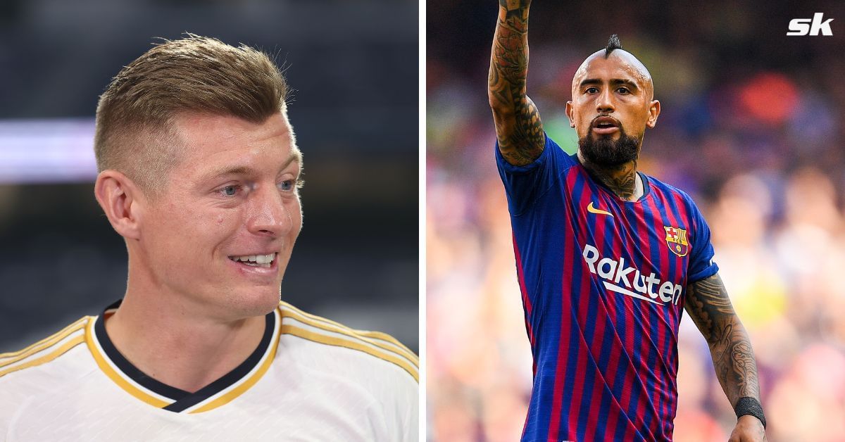 Toni Kroos (left) and Arturo Vidal - both pics GETTY