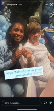 Coco Gauff's Instagram story