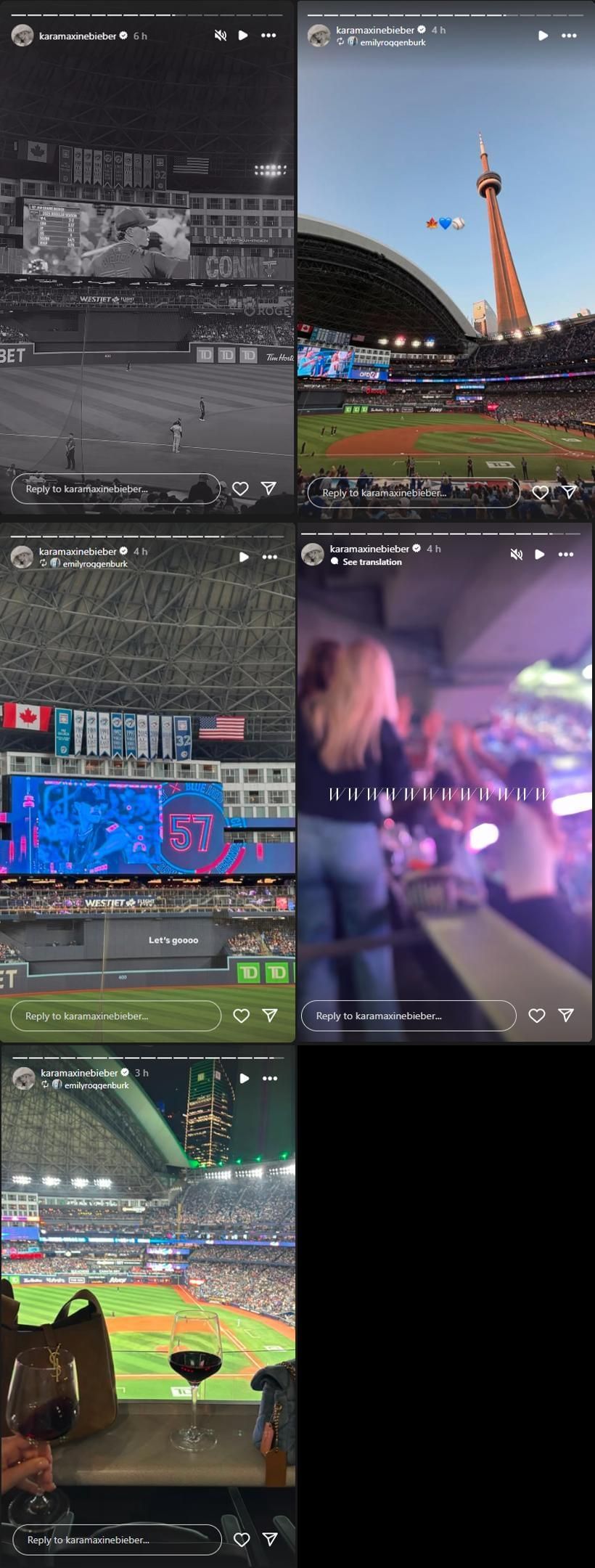 Shane Bieber&#039;s wife, Kara, posted stories.(karamaxinebieber/Instagram)