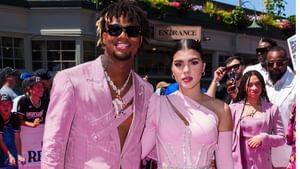 Ronald Acuña Jr.'s wife Maria Laborde takes on Braves’ slugger in dreamy seaside pickleball match donning black bikini & swimming trunks