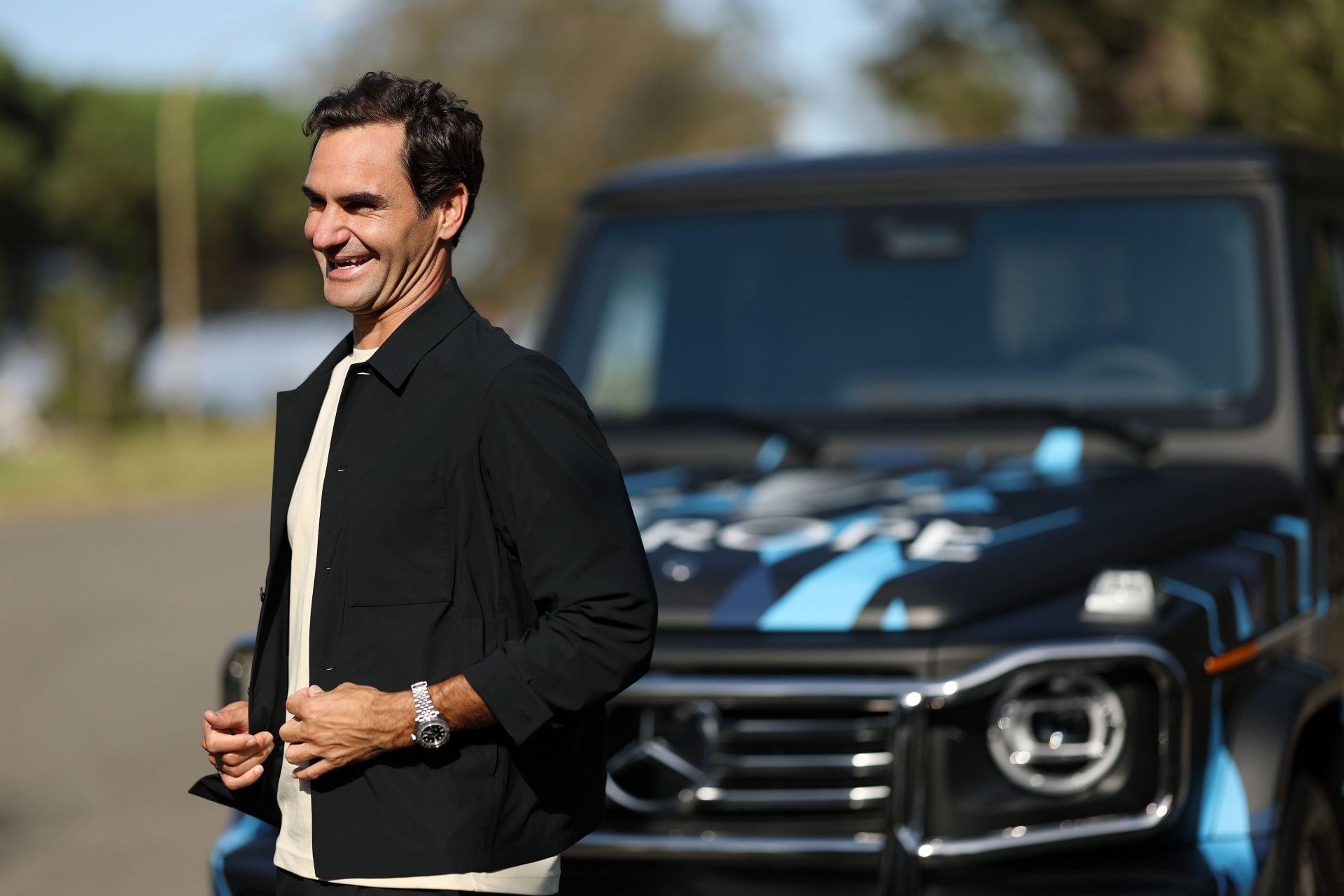 Roger Federer at the 2025 Laver Cup (Source: Getty)