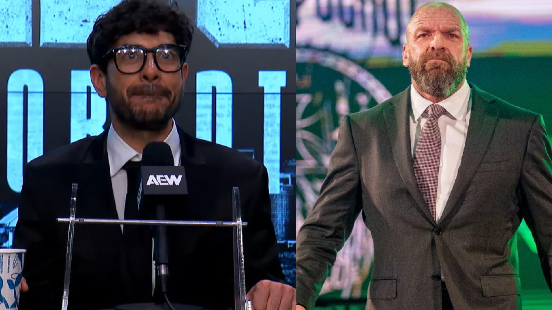 Tony Khan (left) / Triple H (right) [Image Credits: AEW