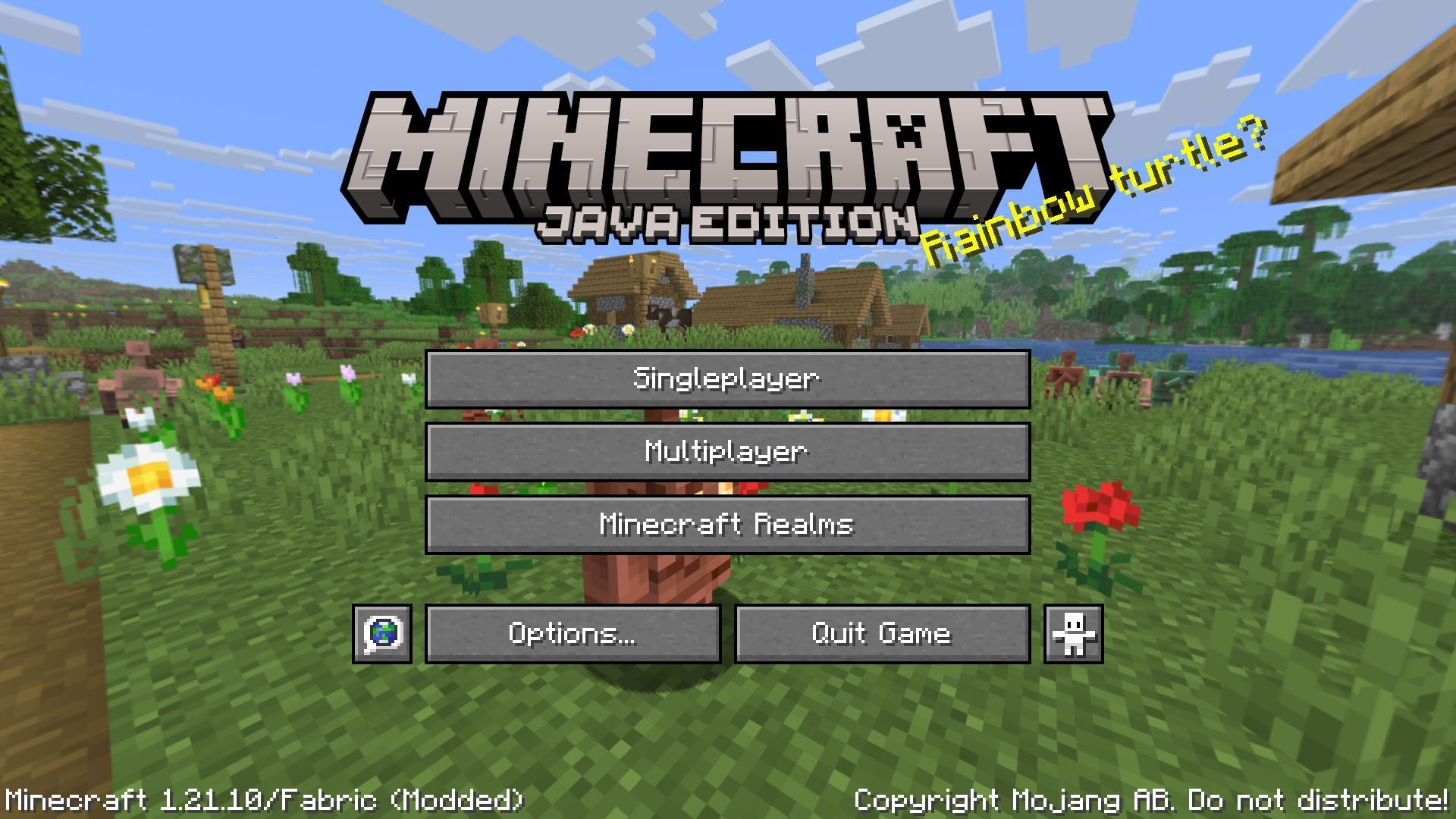 The screen displays a Halloween-themed splash text when you launch Minecraft (Image via Sportskeeda Gaming || Mojang Studios)