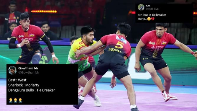 "Another loss for Bengaluru Bulls in tie breaker" - Fans react to Bulls' defeat after spirited comeback against Patna Pirates in Pro Kabaddi 2025