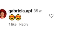 Jackson Chourio's girlfriend, Gabriela, reacted to his post.(jacksonbryaan/Instagram)