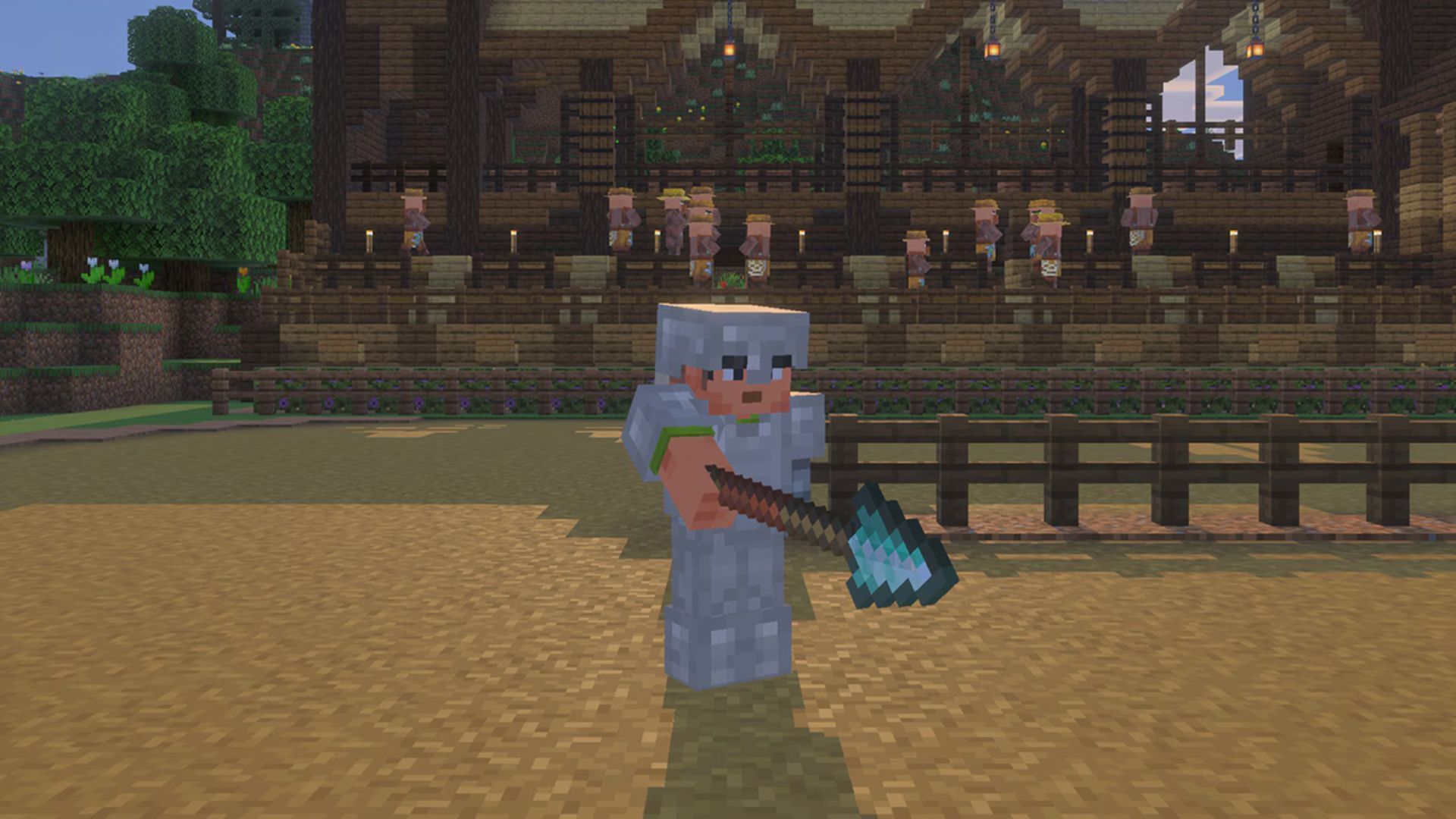 The spear weapon can be crafted with multiple materials (Image via Mojang Studios)