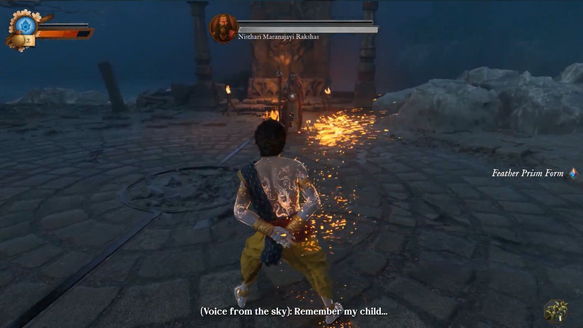 The Unleash the Avatar protagonist using the Feather Prism Form. (Image via Aeos Games)