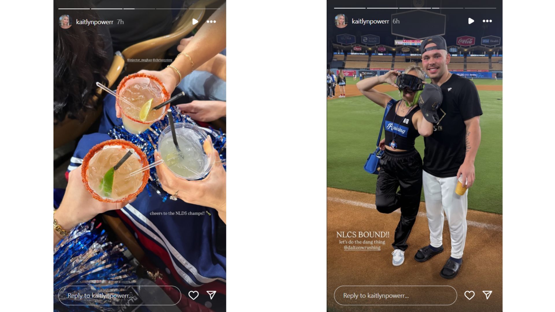 Dalton Rushing&#039;s girlfriend Kaitlyn Power&#039;s Instagram stories (Source: Instagram @kaitlynpower)