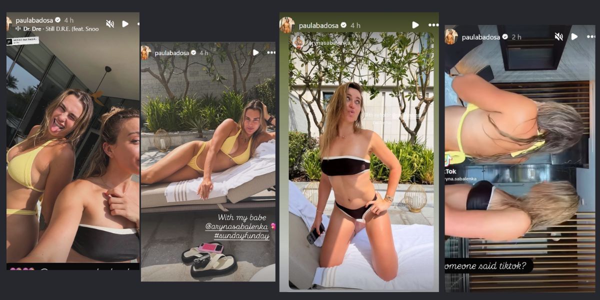 Screengrab from Paula Badosa&#039;s Instagram stories