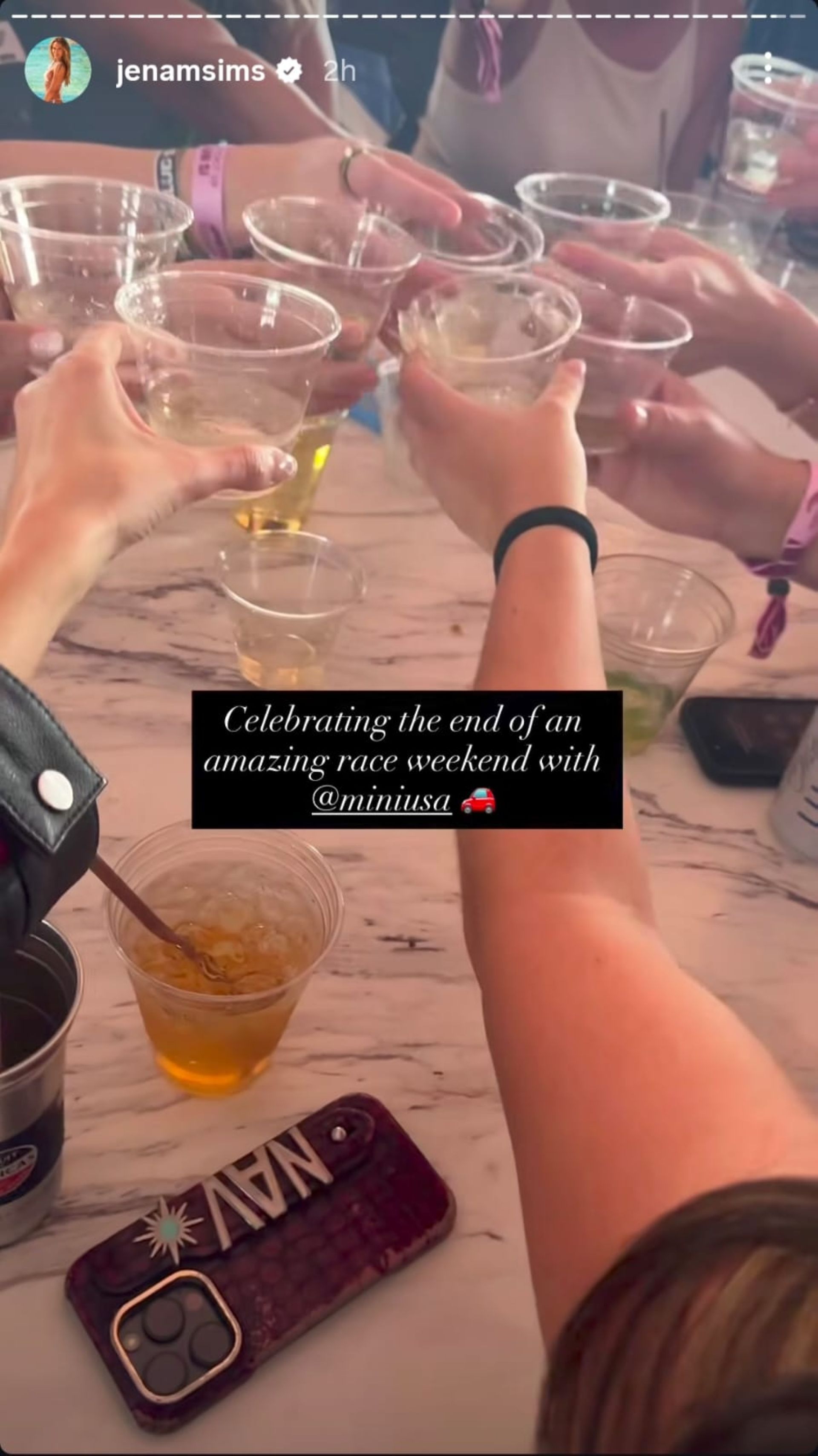 A screenshot taken from Jena Sims&#039; Instagram story (via @jenamsims)
