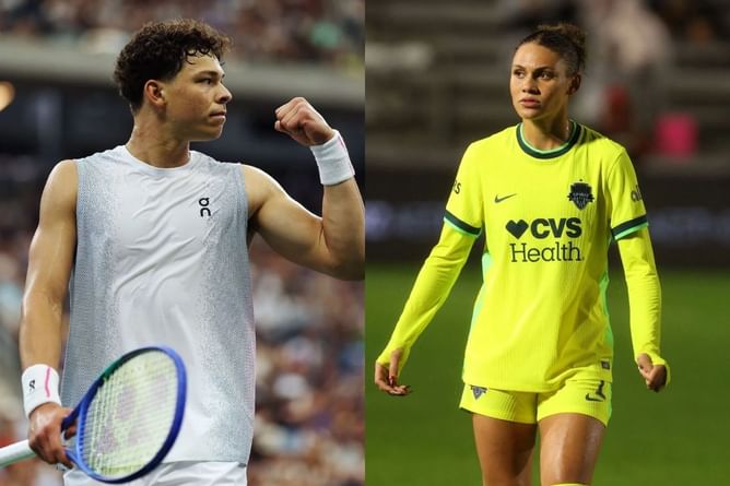 Ben Shelton's girlfriend Trinity Rodman looks to God for support as she returns to training just days after suffering brutal injury