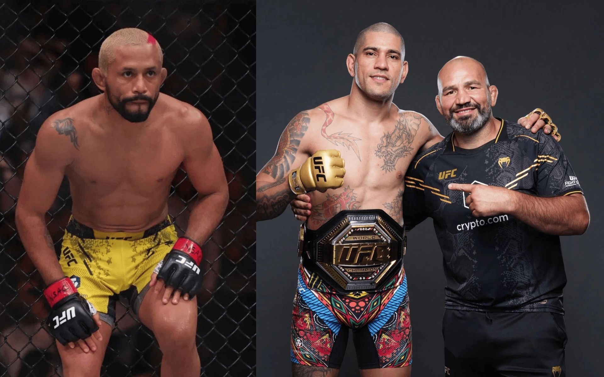 Deiveson Figueiredo (left) talks about Alex Pereira and Glover Teixeira. [Images courtesy: Getty]