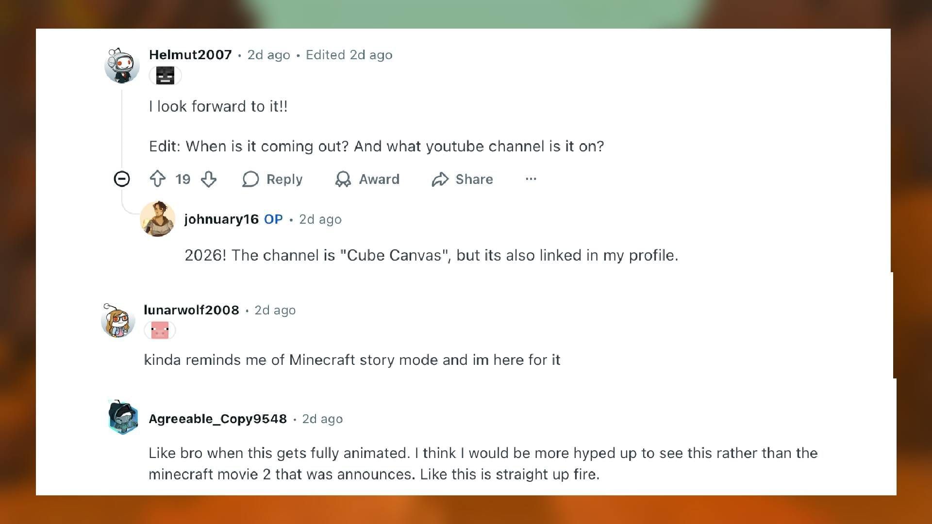 Redditors talk about the fan-animation movie (Image via Reddit)