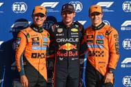 Lewis Hamilton has honest advice for Lando Norris and Oscar Piastri to beat Max Verstappen 3 Lando Norris (L), Max Verstappen and Oscar Piastri (R) after qualifying for the 2025 F1 Italian Grand Prix - Source: Getty